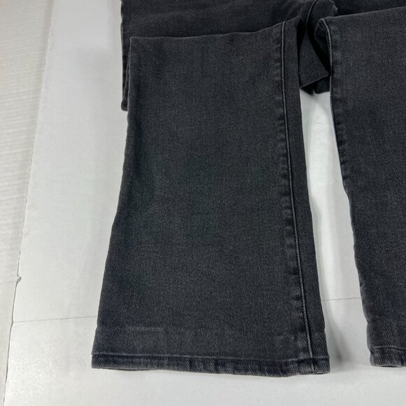 Madewell Jeans Womens Measured 35x25 Mid Rise Kick Out Black Denim Hemmed Tag 31 - Picture 7 of 16